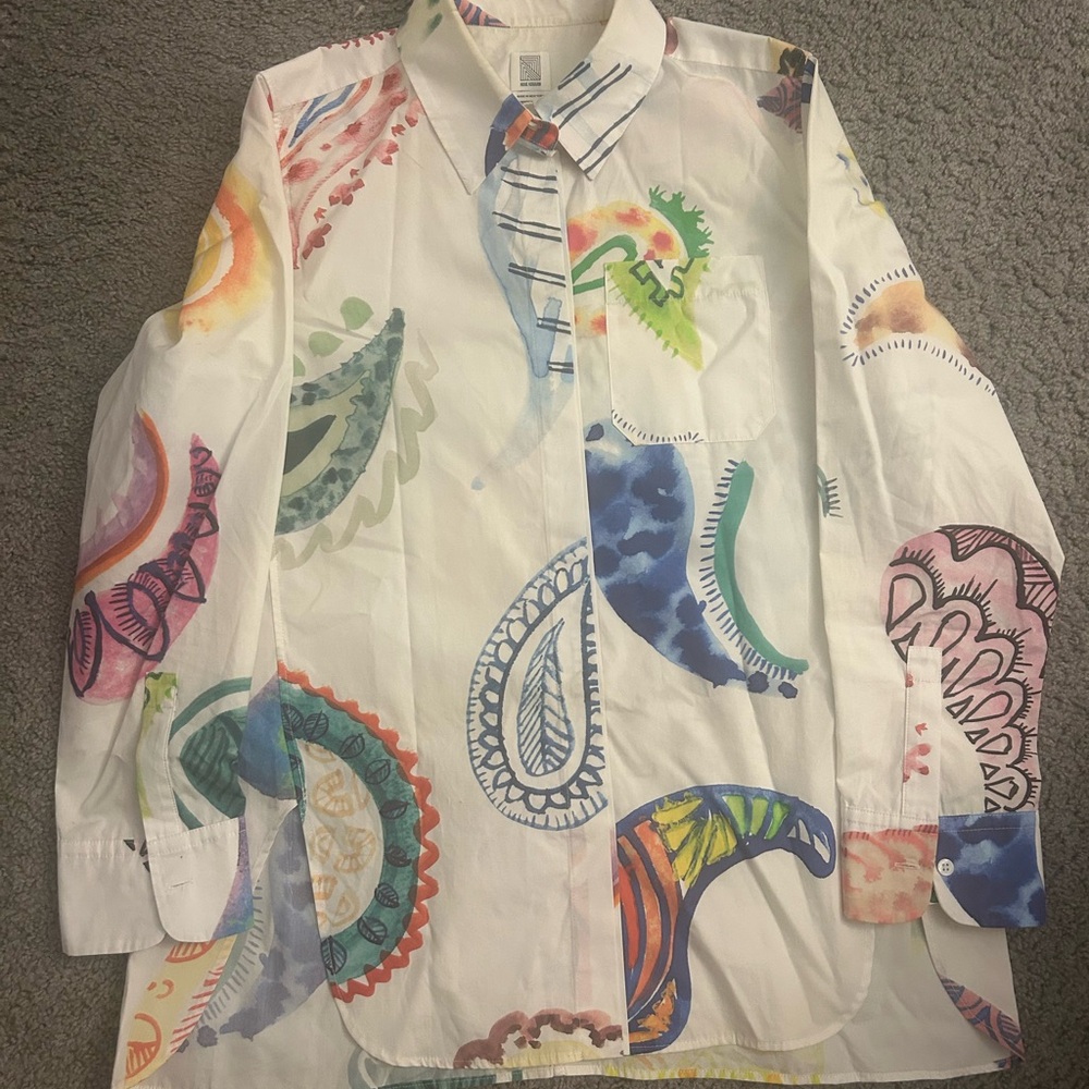 Rosie Assoulin Women’s Oversized Colorful Paisley Shirt